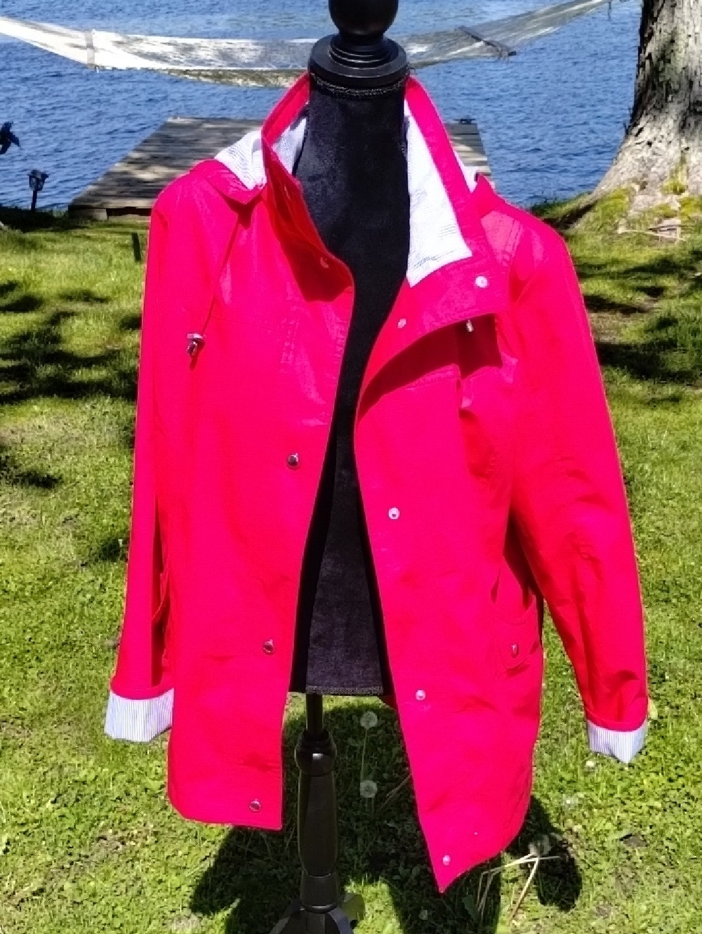 Women’s Red Coat - Lightweight Rain Jacket